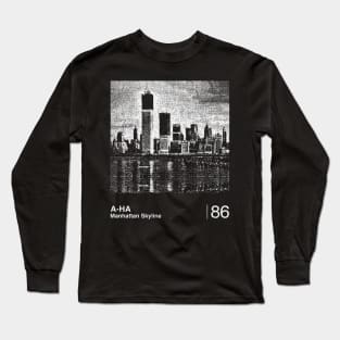 Manhattan Skyline / Minimalist Graphic Fan Artwork Design Long Sleeve T-Shirt